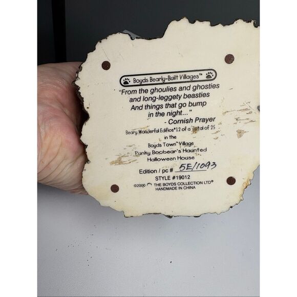 Boyds Bearly Built Villages Punky Boobear"s Haunted Halloween House #19012 Town - Picture 9 of 11